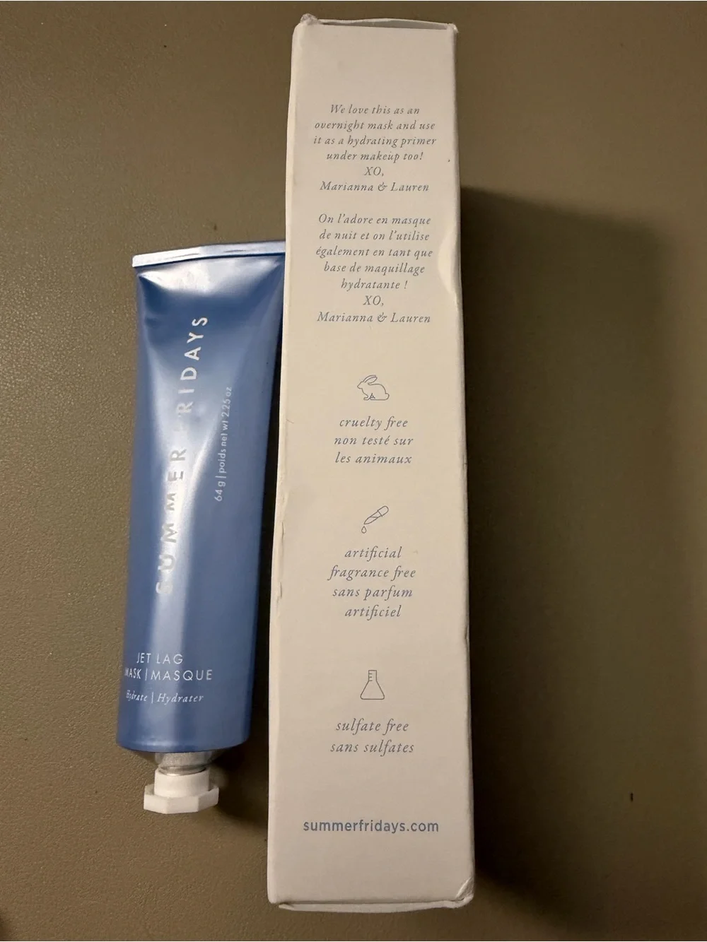 Summer Fridays Jet Lag Mask - Full Size $49 retail